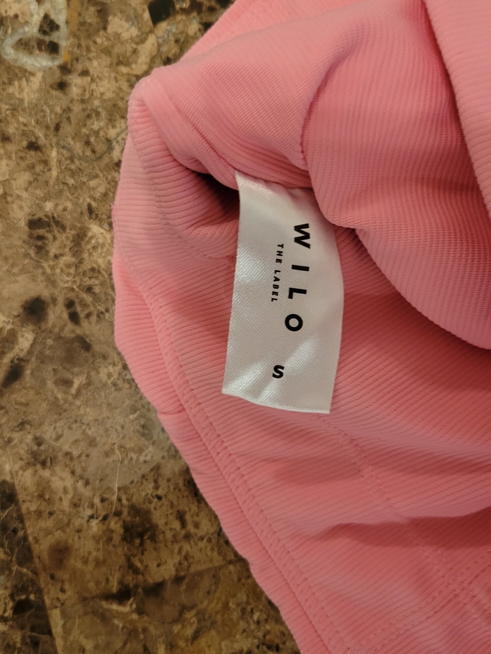 Wilo Blush Pink One-Shoulder Sports Bra and High-Waist Legging Set - Picture 3 of 9